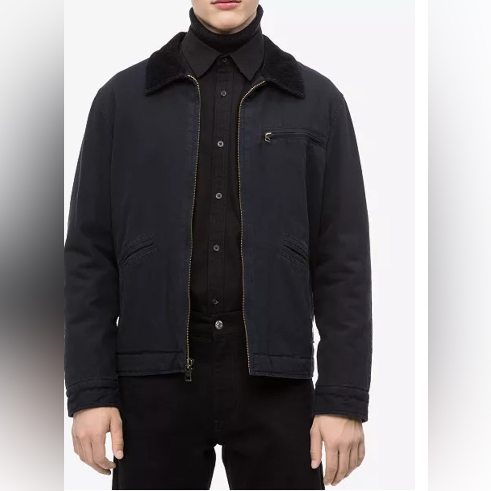 🖤 Calvin Klein “Detroit” Men’s Cotton Canvas Jacket – Size M🧥
